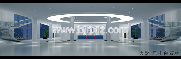 北京康龍化成園區集團辦公室裝修大堂效果圖